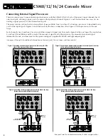 Preview for 8 page of Crate CSM8, CSM12, CSM16, CSM24 User Manual