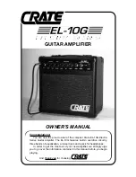 Crate ELECTRA SERIES EL-10G Owner'S Manual предпросмотр