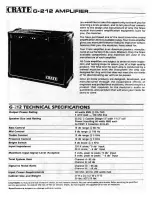 Предварительный просмотр 2 страницы Crate G.212 Owner'S Manual