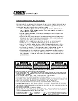 Preview for 2 page of Crate GFX-15 Owner'S Manual