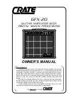 Предварительный просмотр 1 страницы Crate GFX-20 Owner'S Manual