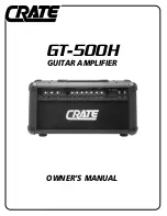 Предварительный просмотр 1 страницы Crate GT-500H Owner'S Manual