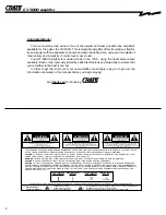 Предварительный просмотр 2 страницы Crate GT-500H Owner'S Manual