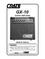 Crate GX-10 Owner'S Manual предпросмотр