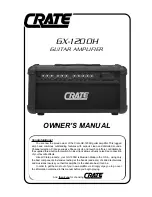 Crate GX-1200H Owner'S Manual предпросмотр