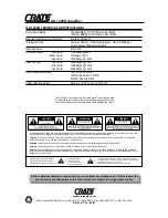 Предварительный просмотр 4 страницы Crate GX-1200H Owner'S Manual