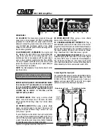 Предварительный просмотр 3 страницы Crate GX-140D Owner'S Manual