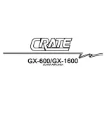 Предварительный просмотр 1 страницы Crate GX-1600 Owner'S Manual