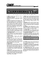 Preview for 2 page of Crate GX-25M Owner'S Manual