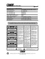 Preview for 4 page of Crate GX-25M Owner'S Manual