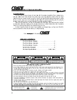 Предварительный просмотр 2 страницы Crate KX-15 Owner'S Manual