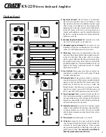 Предварительный просмотр 5 страницы Crate KX-220 User Manual