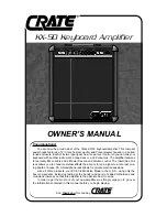 Предварительный просмотр 1 страницы Crate KX-50 Owner'S Manual