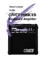 Предварительный просмотр 1 страницы Crate MXK15 Owner'S Manual