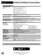 Preview for 8 page of Crate PRO AUDIO PX700DLX User Manual