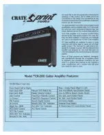 Preview for 2 page of Crate Sprint CR-280 Operating And Maintenance Manual