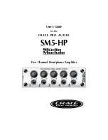 Crate Studio Module SM5-HP User Manual предпросмотр