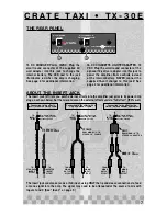 Предварительный просмотр 7 страницы Crate TAXI TX-30E Driver Manual