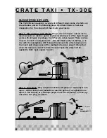 Предварительный просмотр 8 страницы Crate TAXI TX-30E Driver Manual