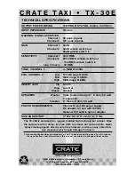 Предварительный просмотр 12 страницы Crate TAXI TX-30E Driver Manual