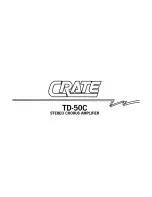 Crate TD-50C Owner'S Manual предпросмотр