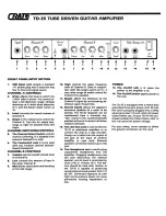 Предварительный просмотр 3 страницы Crate TD35 Owner'S Manual