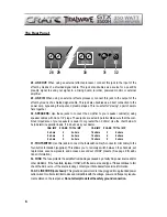 Предварительный просмотр 6 страницы Crate TIDALWAVE GTX3500H User Manual