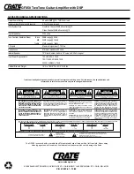 Предварительный просмотр 4 страницы Crate TWOTONE GFX50 Owner'S Manual