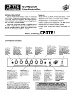 Предварительный просмотр 2 страницы Crate VC-2110R Owner'S Manual