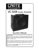 Crate VC-508 Owner'S Manual preview