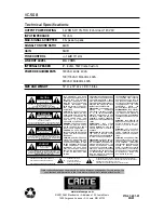 Предварительный просмотр 4 страницы Crate VC-508 Owner'S Manual