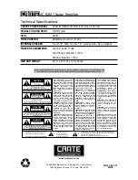 Предварительный просмотр 4 страницы Crate VC-5212T Owner'S Manual