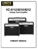 Предварительный просмотр 1 страницы Crate VC-6112 Owner'S Manual