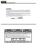 Предварительный просмотр 2 страницы Crate VC-6112 Owner'S Manual