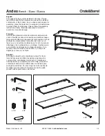 Crate&Barrel Andes Assembly Instructions предпросмотр