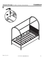 Предварительный просмотр 5 страницы Crate&Barrel Canyon Canopy Twin Bed Assembly Instructions