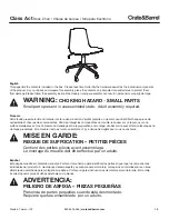 Предварительный просмотр 2 страницы Crate&Barrel Class Act Desk Chair Assembly Instructions