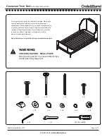 Предварительный просмотр 2 страницы Crate&Barrel Gustaviann Twin Bed Assembly Instructions Manual