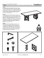 Предварительный просмотр 1 страницы Crate&Barrel Hayes Series Assembly Manual