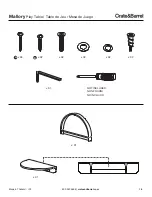 Preview for 2 page of Crate&Barrel Mallory Assembly Instructions Manual