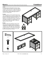 Предварительный просмотр 1 страницы Crate&Barrel Morris Series Assembly Manual