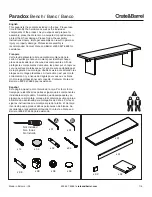 Crate&Barrel Paradox Bench Quick Start Manual preview