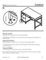 Предварительный просмотр 5 страницы Crate&Barrel Parke Manual