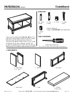 Предварительный просмотр 1 страницы Crate&Barrel PATERSON Assembly Manual