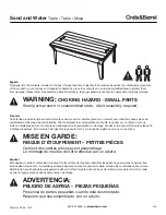 Предварительный просмотр 4 страницы Crate&Barrel Sand and Water Table Assembly Instructions Manual