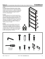 Crate&Barrel Sawyer 18" Leaning Bookcase Assembly Instructions Manual preview