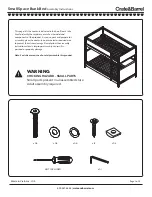 Предварительный просмотр 2 страницы Crate&Barrel Small Space Bunk Bed Assembly Instructions Manual