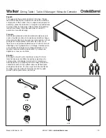 Crate&Barrel Walker Dining Table Assembly Instructions предпросмотр