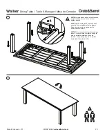 Предварительный просмотр 2 страницы Crate&Barrel Walker Dining Table Assembly Instructions