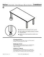 Предварительный просмотр 3 страницы Crate&Barrel Walker Dining Table Assembly Instructions